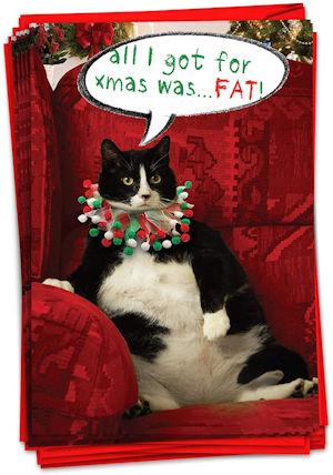 Cat Christmas Card Made in USA