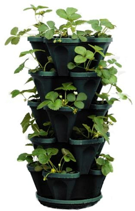 Stackable Strawberry Planter Made in USA. Great for herbs and veggies too.